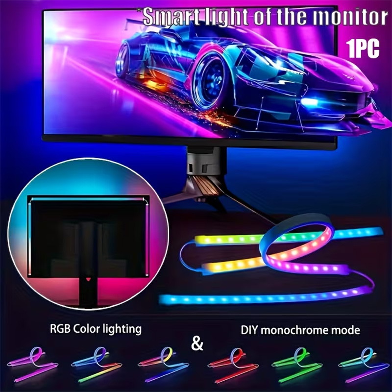 No Rgb Gaming Pc - Светодиодная RGB-лента для игровых мониторов, подсветка